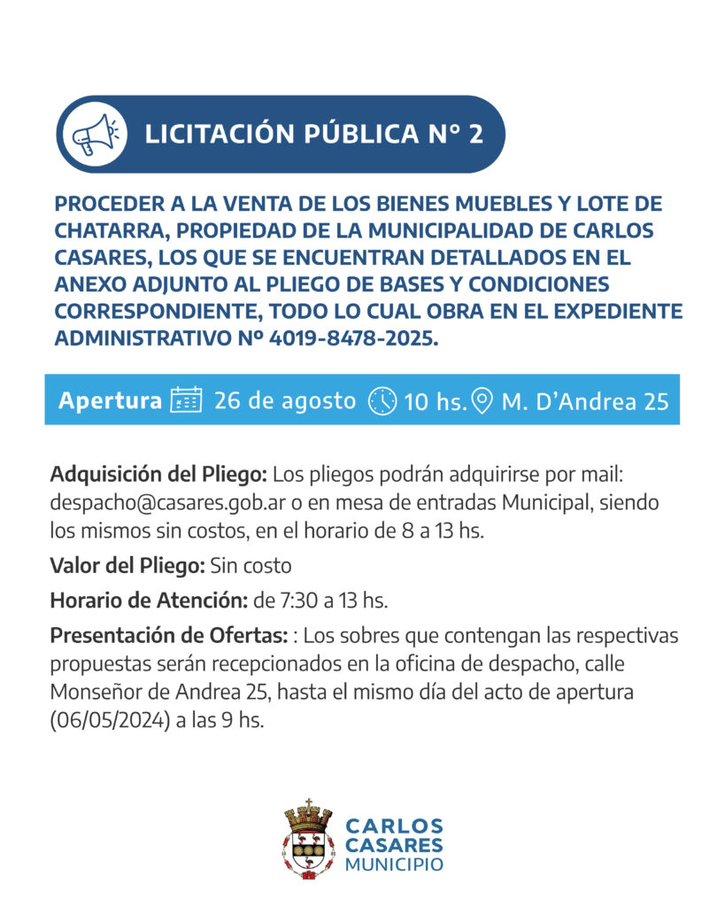 LICITACIÓN PÚBLICA 2-01